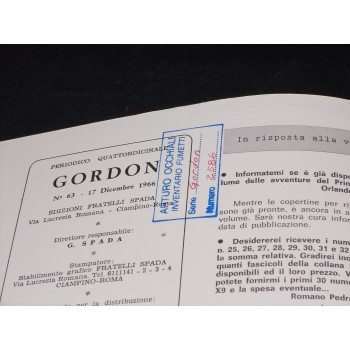 GORDON SPADA 63 : L'INVINCIBILE APOCALISSE di Dan Barry (Fratelli Spada 1966)