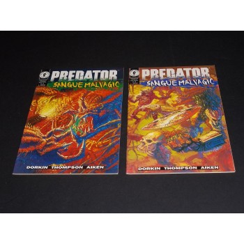 PREDATOR SANGUE MALVAGIO 1/2 Serie completa di Dorkin, Thompson e Aiken - Play Press 1994